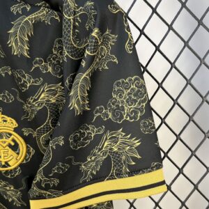 Mens Real Madrid 2025/26 Black Golden Dragon Edition Jersey - Image 3