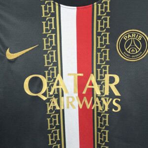 Mens Paris Saint-Germain 2025/26 Black and Gold EditionJersey - Image 5
