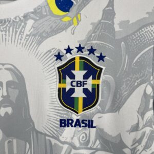 Mens Brazil 2024/25 Special Edition White Jersey - Image 5