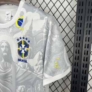 Mens Brazil 2024/25 Special Edition White Jersey - Image 4