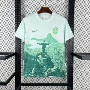 Mens Brazil 2025/26 Green and white Jersey - Image 3