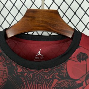 Mens Brazil 2025/26 Jordan Black and Red Special Edition Jersey - Image 6