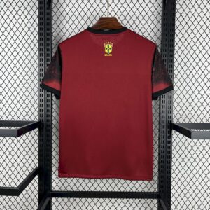 Mens Brazil 2025/26 Jordan Black and Red Special Edition Jersey - Image 2
