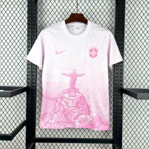 Mens Brazil 2025/26 pink white Jersey - Image 3
