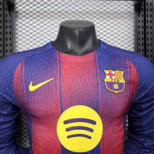 Mens Barcelona 2025/26 Home Long Sleeves Jersey Player Version - Image 9