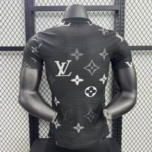 Mens Real Madrid 2025/26 Black Louis Vuitton Jersey Player Version - Image 2
