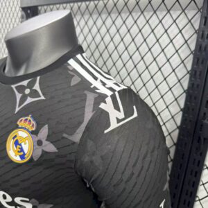 Mens Real Madrid 2025/26 Black Louis Vuitton Jersey Player Version - Image 5