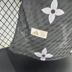 Mens Real Madrid 2025/26 Black Louis Vuitton Jersey Player Version - Image 4