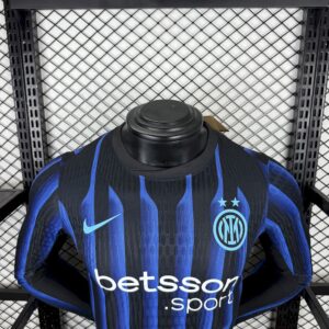 Mens Inter Milan 2025/26 Home Long Sleeves Jersey Player Version - Image 4