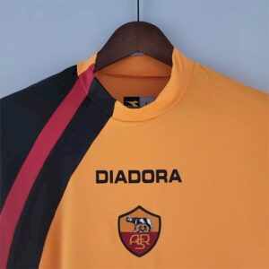 Retro AS Roma 2005/06 Home Long Sleeve Jersey - Image 2