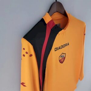 Retro AS Roma 2005/06 Home Long Sleeve Jersey - Image 4