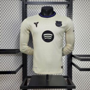 Mens Barcelona 2025/26 Away Long Sleeves Jersey Player Version