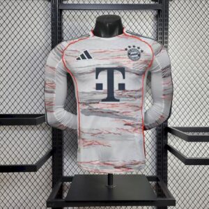 Mens Bayern Munich 2025/26 Away Long Sleeves Jersey Player Version