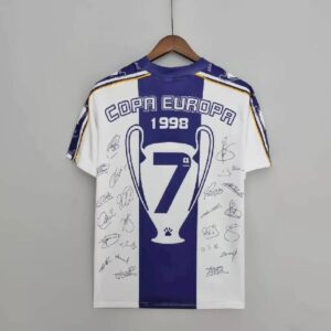 Retro Real Madrid 1998 UCL Winners Signed Jersey - Image 7