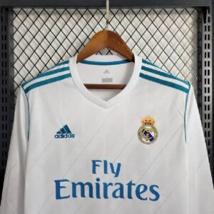 Retro Real Madrid 2017/18 Home Long Sleeve Jersey - Image 2
