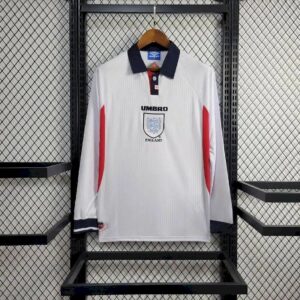 Retro England 1998 Home Long Jersey - Image 9