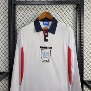 Retro England 1998 Home Long Jersey - Image 2